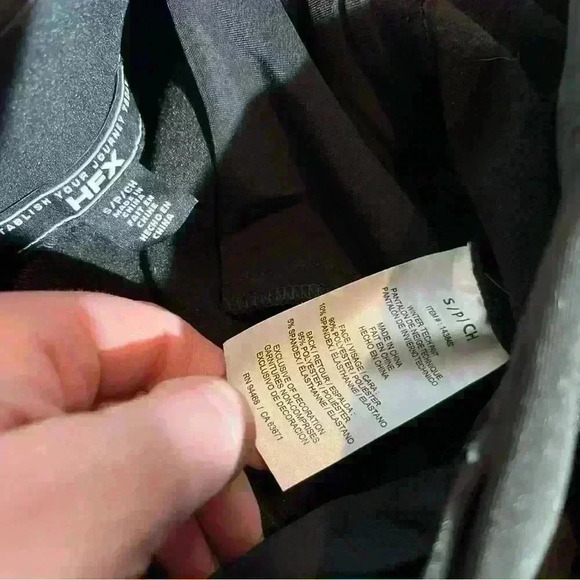 HFX Winter Tech Pants Women’s Small Black High Waisted Fleece Lined Side Zipper - Picture 12 of 16